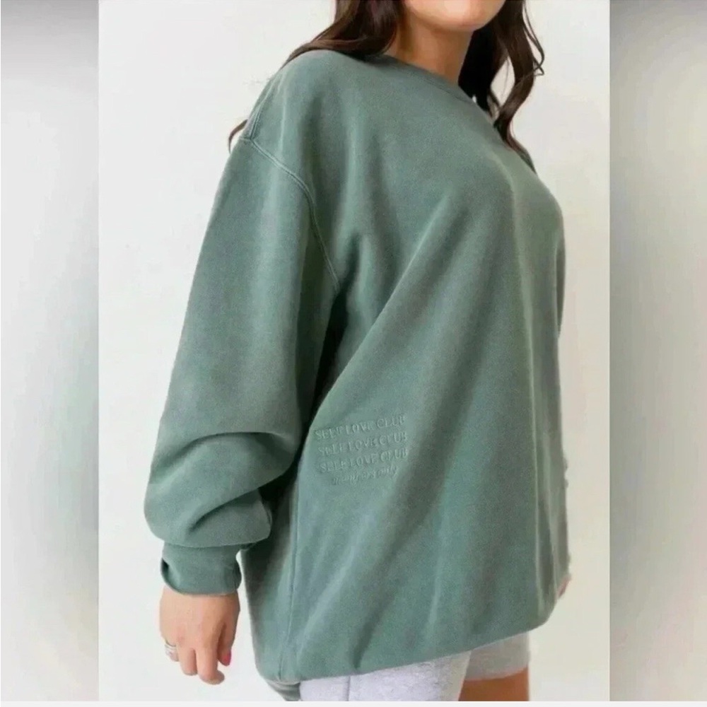 The Mayfair Group “Self Love Club” Green Crewneck